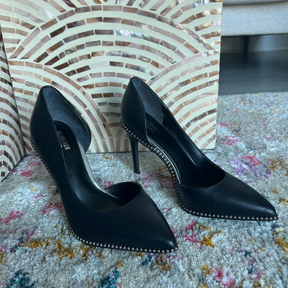 Black Pumps with Silver Studs